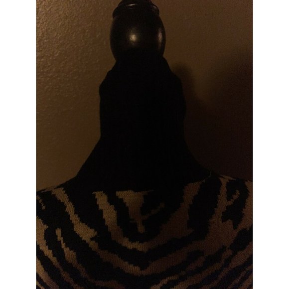 Forever 21 Tiger Cheetah Print Shawl Cardigan Knit Sweater Open Front Small HTF - Picture 7 of 9